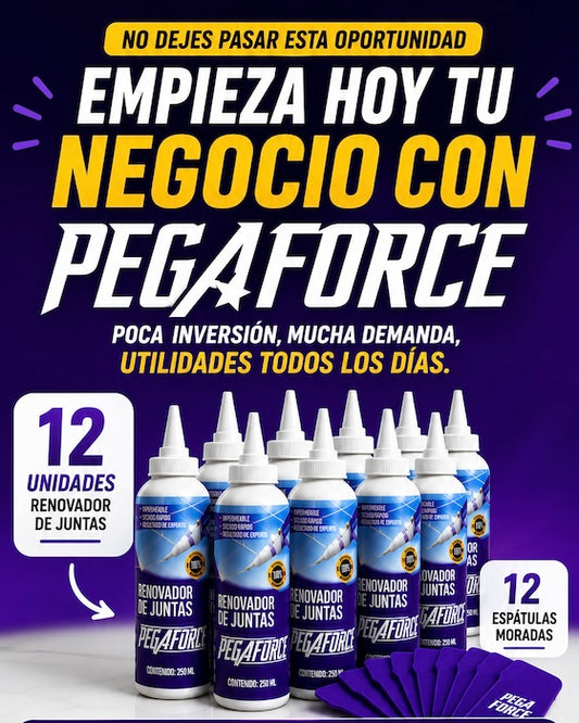 Paquete Distribuidor Pegaforce — Renovador de Juntas x12
